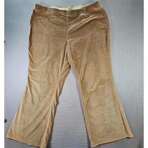 Cato Plus Size 22W Womens Brown Flare Corduroy Pants